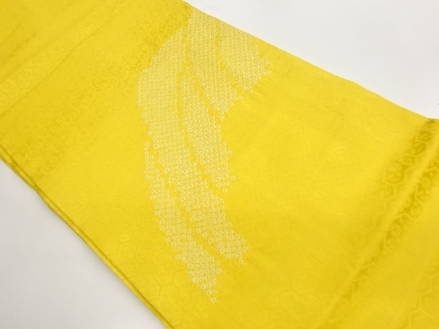JAPANESE NAGOYA OBI / SHIBORI / BISHAMON KIKKO PATTERN